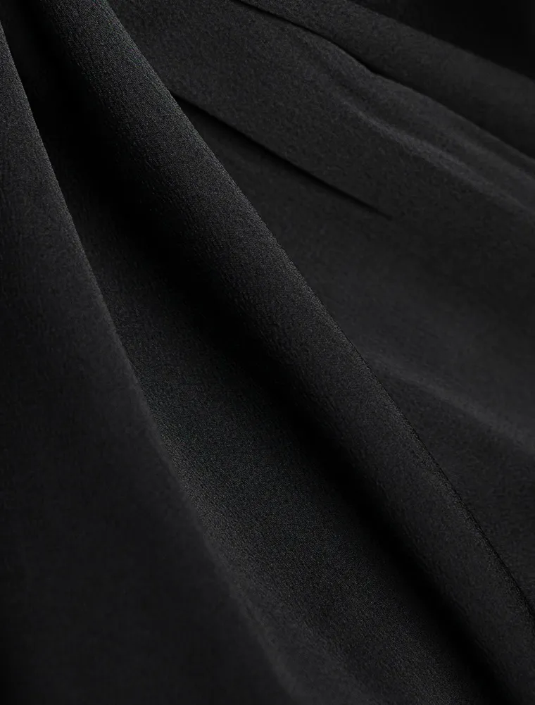Black Grain Satin Hijab